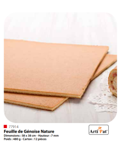 PLACA GENOISE - 58x38cm 7mm 480g