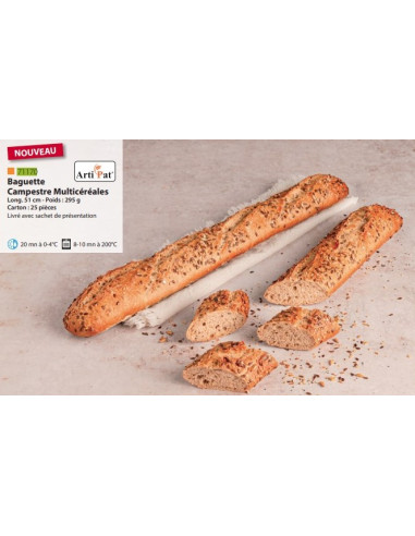 BAGUETTE CEREALES CAMPESTRE Arti'Pat - 51cm 295gr