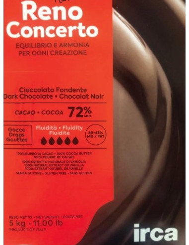 CHOCOLATE RENO CONCERTO 72% - 5kg