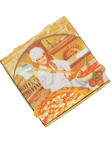 CAJA PIZZA CARTON VEGETAL AM - 33x33x3.5cm