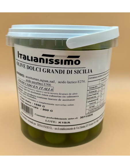ACEITUNAS**VERDI DOLCI GRANDI SICILIA - 900gr