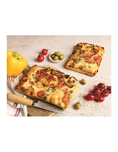 FOCACCIA MEDITERRANEA (33% verduras) - 17,5x12,5cm 200gr