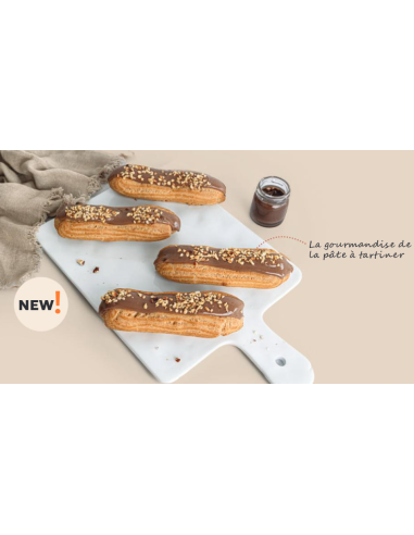 ECLAIR CHOCOLATE AVELLANA - 14cm 80gr
