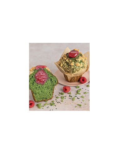 MUFFINS ESPIRULINA Y FRAMBUESA - 150gr