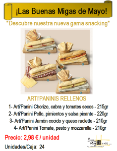 ARTI'PANINI Chorizo, queso de cabra y tomates secos - 215gr 2