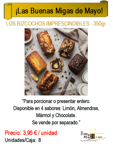 BIZCOCHO CHOCOLATE  -  350gr