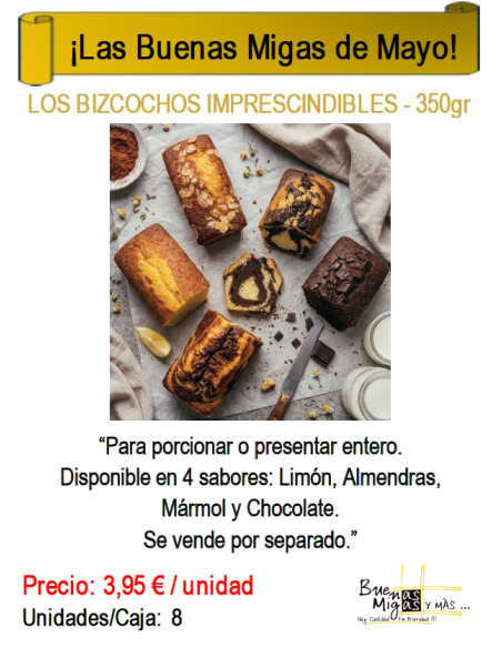 BIZCOCHO CHOCOLATE  -  350gr