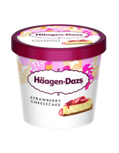 MCUPS STRAWBERRY CHEESCAKE HÄAGEN-DAZS (24Uds/caja) - 95ml