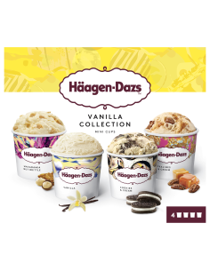 MPK 4 MINI-CUP VANILLA HAAGEN-DAZS - 12x4x 95ml