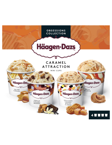 MPK 4 MINI-CUPS CARAMEL COLLECTION HÄAGEN-DAZS - 12x4x 95ml