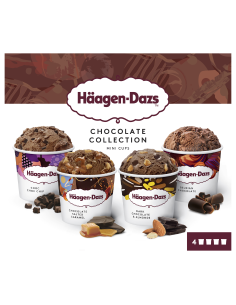 MPK 4 MINI-CUPS CHOCO BELGA HÄAGEN-DAZS - 12x4x 95ml