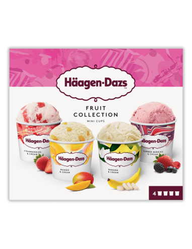 MPK 4 MINI-CUPS FRUIT COLLECTION HÄAGEN-DAZS - 12x4x 95ml