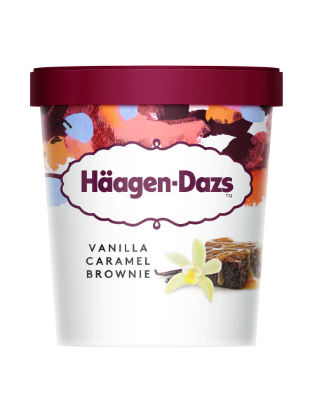 PINT VANILLA CARAMEL BROWNIE HÄAGEN-DAZS (8Uds/Caja) - 460ml
