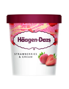 PINT FRESA HÄAGEN-DAZS (STRAWBERRIES&CREAM) (8Uds/Caja) - 460ml 2