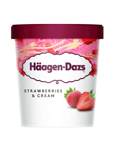 PINT FRESA HÄAGEN-DAZS (STRAWBERRIES&CREAM) (8Uds/Caja) - 460ml