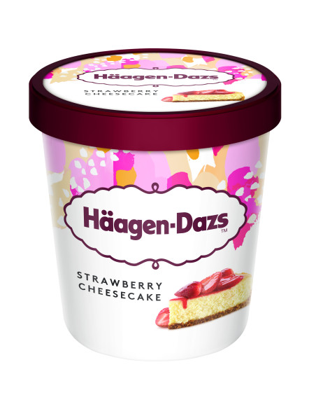 PINT STRAWBERRY CHEESCAKE HÄAGEN-DAZS (8Uds/Caja) - 460ml